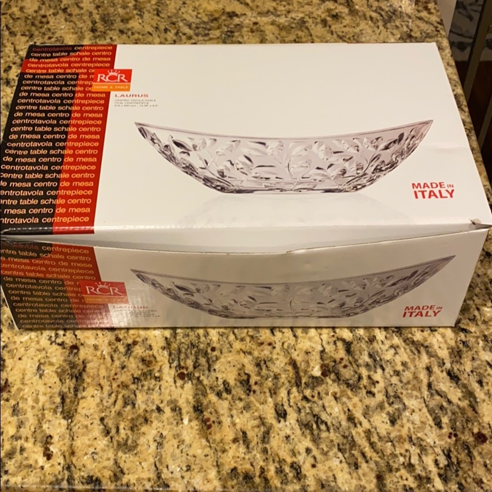 Brand new in box Italian glass bowl
